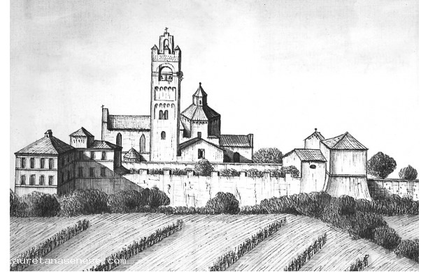 1830 circa - Schizzo della veduta di Porta Massini dall'esterno