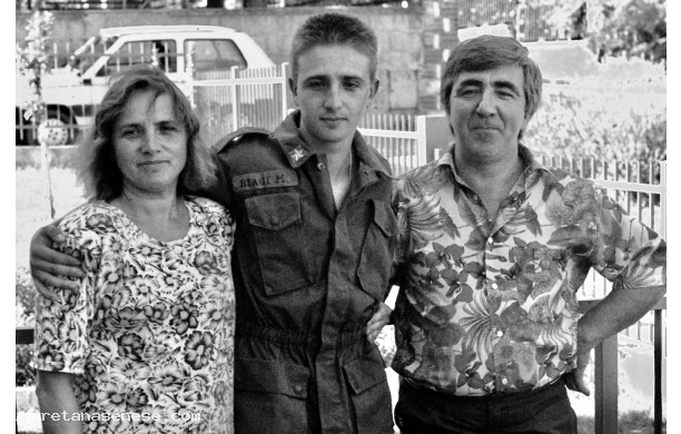 1991 - I coniugi Biagi con il soldatino