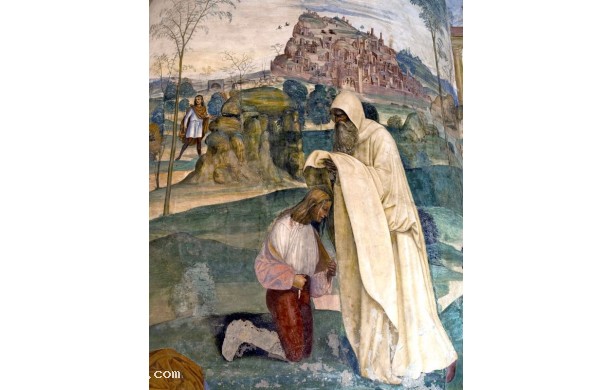 04 -  	Come romano monaco da lo abito eremitico a Benedetto