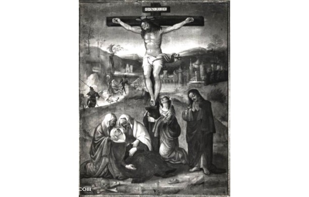 Crocifissione di Cristo e svenimento della Madonna
