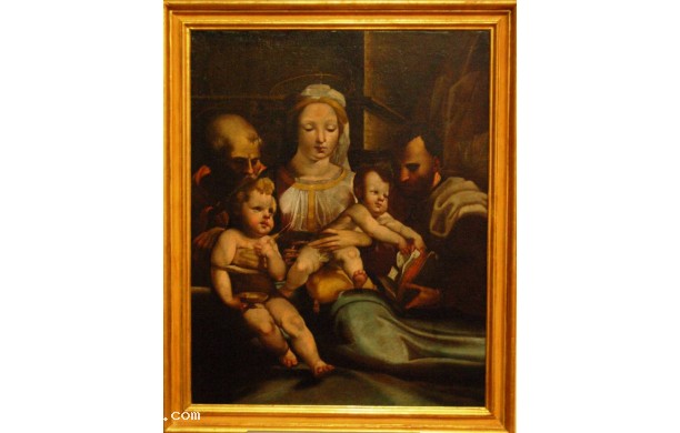 Sacra Famiglia con San Giovannino e il donatore nelle vesti di un Santo