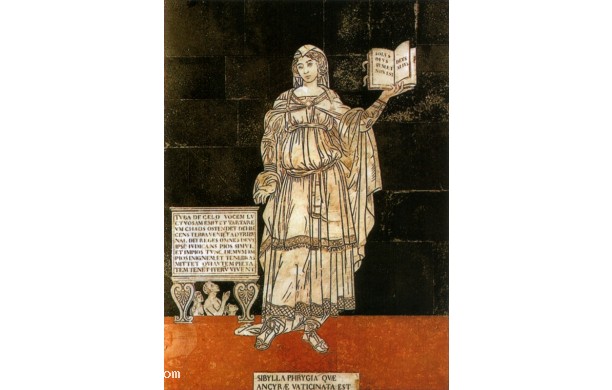 008 Tarsia pavimentale  della navata sinistra - Sibilla Frigia