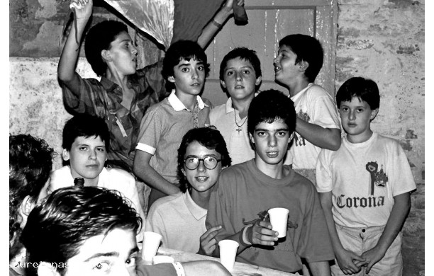 1987 - Ragazzi della Corona durante la cena