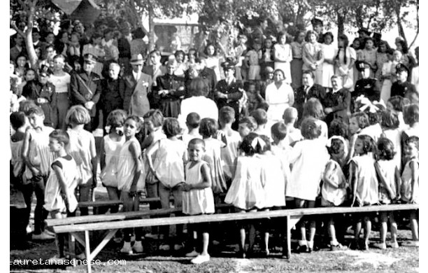 1938 - Visita degli esponenti fascisti alla colonia Elioterapica