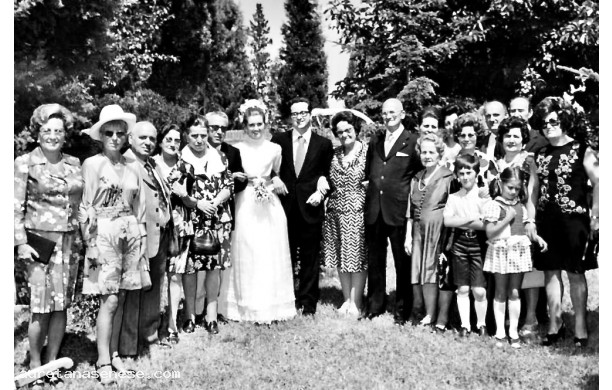 1973, Domenica 29 Luglio - Mario e Daniela, sposi a Monte Oliveto