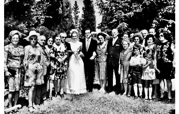 1973, Domenica 29 Luglio - Mario e Daniela, sposi a Monte Oliveto