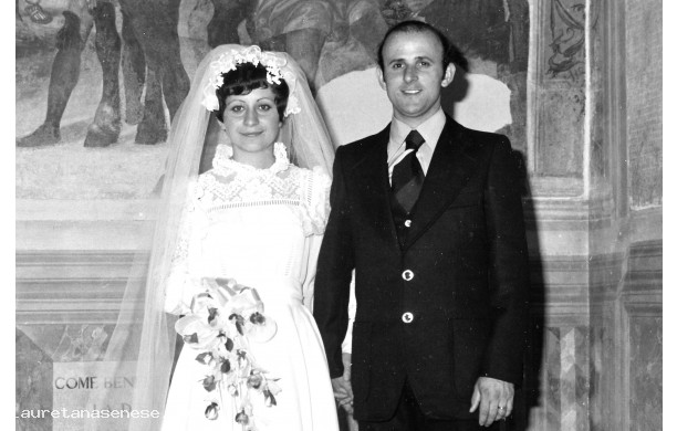 1975, 13 Settembre - Anna e Marcello sposi a Monte Oliveto Maggiore