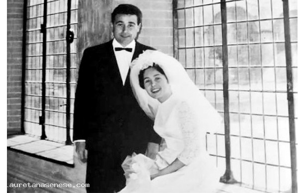 1963, 15 Aprile - Rivo e Giuliana, sposi a Monte Oliveto Maggiore