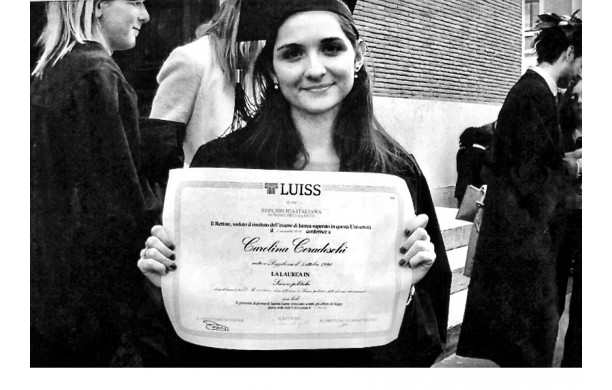 2014, 10 Marzo - Carolina consegue la Laurea alla prestigiosa Luiss di Roma