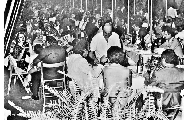 1980, Sabato 20 Settembre - Garbo dOro, la struttura di supporto per la cena dei Menciaioli