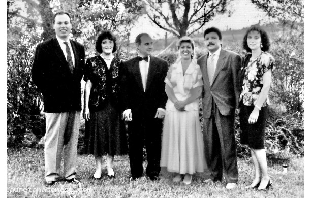 1990, Domenica 29 Luglio - Gli sposi con i Testimoni