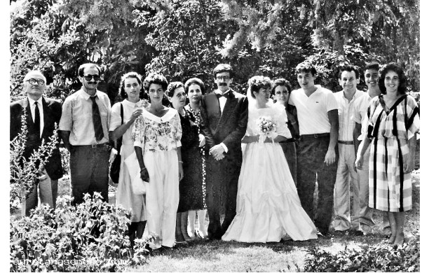 1985, Sabato 24 Agosto - Flavia e Marco con i parenti pi prossimi