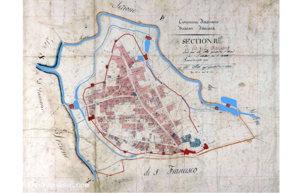 1813 - La rete idrica dei mulini intorno al centro storico