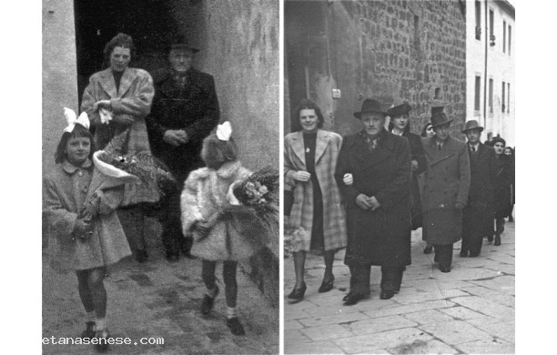 1944 - Zelinda Mugnai all'uscita dalla casa paterna in corteo verso la Collegiata