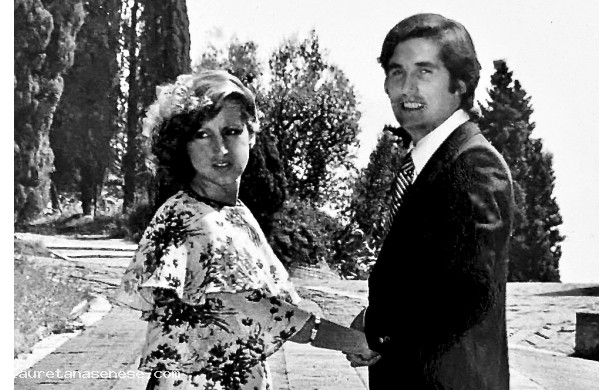 1975, Sabato 2 Agosto - Mario si sposa a Monte Oliveto Maggiore