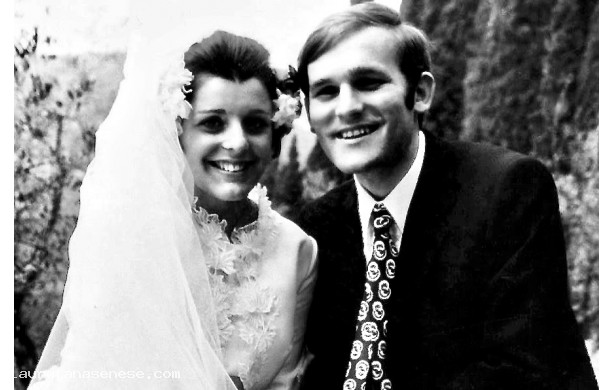 1970, Domenica 26 Aprile - Angiolo e Giuseppina, sposi al Santuario delle Vertighe