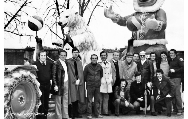 1978 - La grande squadra della Pro Loco a Carnevale