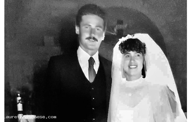 1980, Sabato 27 Settembre -  Fabrizio e Lida, sposi