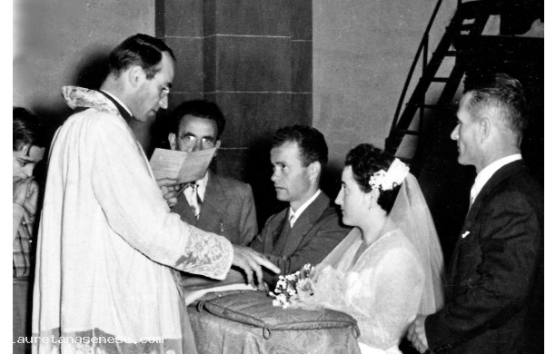 1954, Sabato 2 Ottobre - Matrimonio di Silvano Trapassi in Sant'Agostino