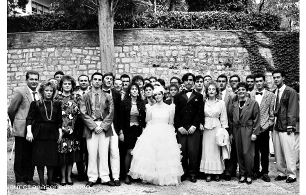 1987, Domenica 4 Ottobre - I tanti amici di Asciano al matrimonio