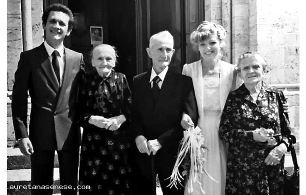 1980, Domenica 7 Settembre - Gli sposi con i nonni